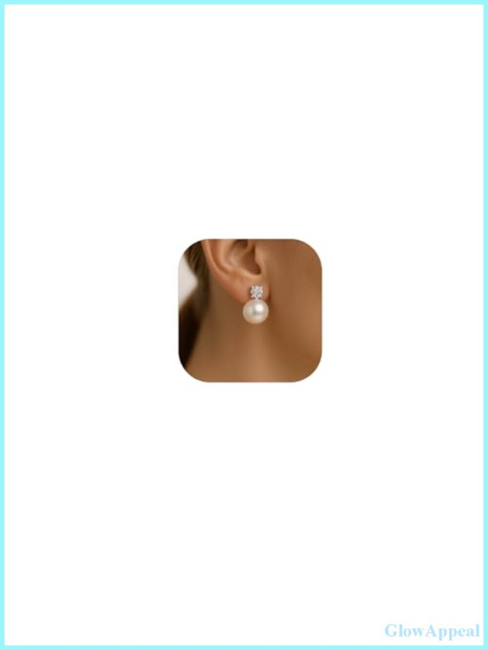 Clip On Pearl Earrings for Women 14K Gold Plated Cubic Zirconia Bridal Gift